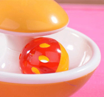 KFX-3998909 Random Color Cat Toys Bell Molar Turntable with Food Leaker - 10.5 × 8cm Pet Play Accessory