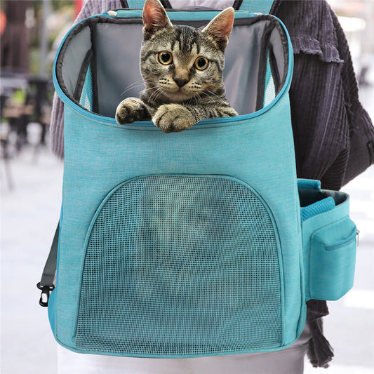 KFX-4011709 Foldable Multifunctional Pet Backpack for Small to Medium Pets - Nylon, Lightweight, Various Colors