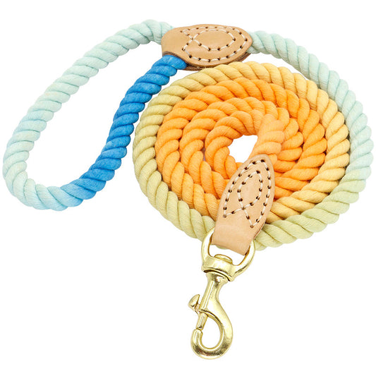 KFX-4014013 Double-Headed Two-In-One Dog Walking Rope with Half-Chain Collar for Small Dogs - Adjustable 180cm Length