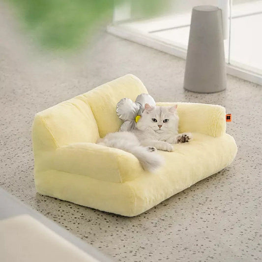KFX-4020029 Cozy Disassembleable Winter Cat Nest for Pets Under 7.5kg, Soft Imitation Rabbit Velvet and Pearl Cotton