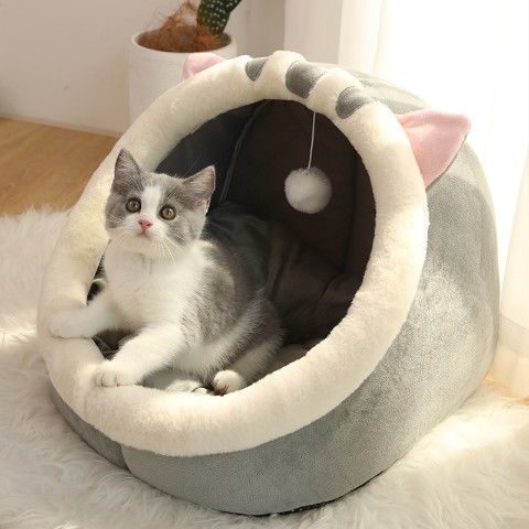 KFX-4023997 Universal Villa Cat Nest - Warm and Comfortable Sponge Design for Kittens & Cats