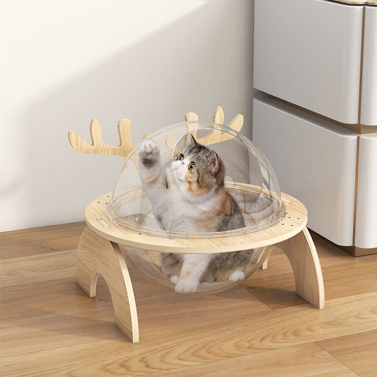 KFX-4028989 Antlers Cat Nest - Universal Solid Wood Pet Bed in Various Sizes