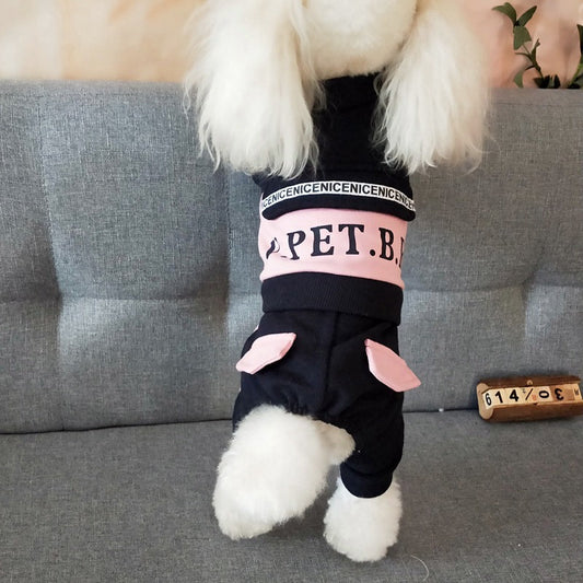 KFX-4047549 Casual Cotton One-Piece Clothing for Pets with Four Legs