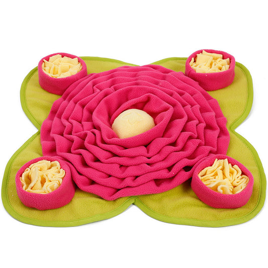 KFX-4047805 Dolemi Dog Sniffing Mat Toy for Training - Soft Polar Fleece, Grass Green, 48x48CM, 340g