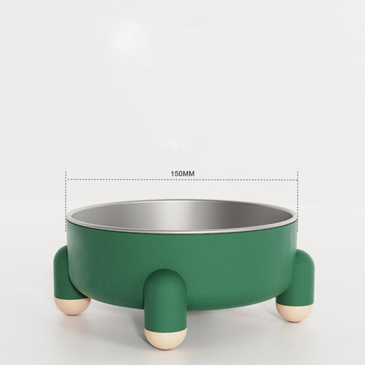 KFX-4059965 Stainless Steel Non-Slip Pet Bowl for Dogs and Cats with High Foot Design
