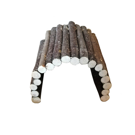 KFX-4063293 Hamster Escape Tunnel Made of Dried Apple Wood - Customizable Sizes Available
