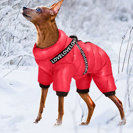 KFX-4068797 Thickened Windproof Warm Clothing for Pets - Four-Legged Style in Multiple Colors and Sizes