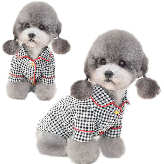 KFX-4107325 Soft Cotton Pajamas for Dogs and Cats - Fashionable Hooded Shirt for Comfortable Wear