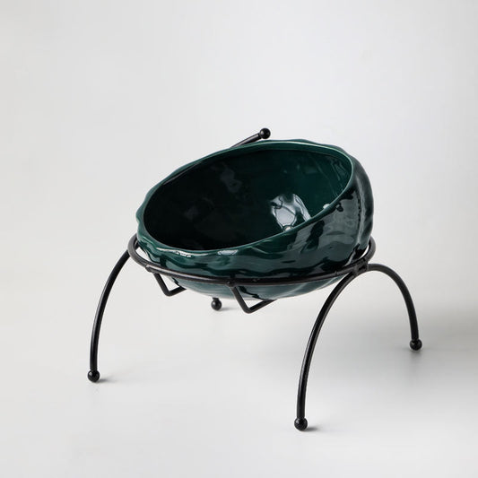 KFX-4112701 Elevated Food Bowl for Small Dogs with Optional Shelf, 10-10.9cm Diameter