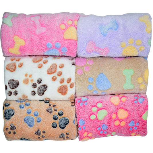 KFX-4114365 Soft Fleece Pet Blanket - Large Size, Cozy Fabric Pet Mat for Comfort