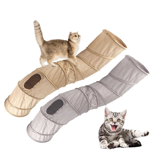KFX-4123325 Collapsible S-Shape Cat Tunnel and Play Tube for Indoor Cats, Small Pets, and Rabbits