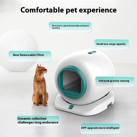KFX-4133437 Intelligent Automatic Cat Litter Box with Self-Cleaning System and Dual Deodorization