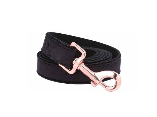 KFX-4133565 Stylish Black Soft Collar and Leash Set with Bow Tie for Dogs and Cats