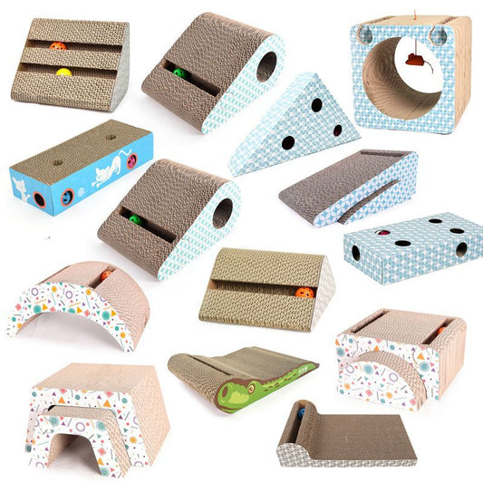 KFX-4156989 Cat Scratcher for Cats of All Ages - Durable Corrugated Paper, Multiple Colors Available