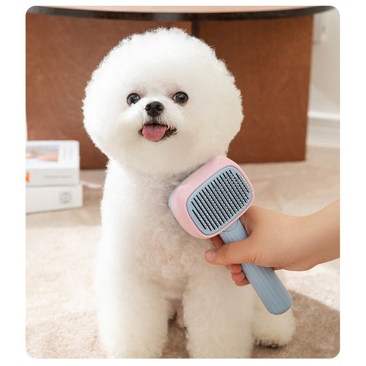 KFX-4175549 Dog and Cat Grooming Brush with De-Shedding and Dematting Features for Effective Undercoat Care