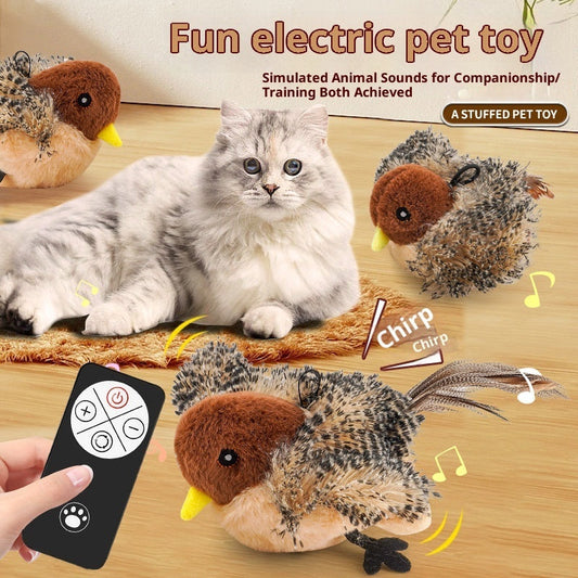 KFX-4191037 Inductive Magpie Self-Entertaining Plush Cat Toy - Flapping Options Available