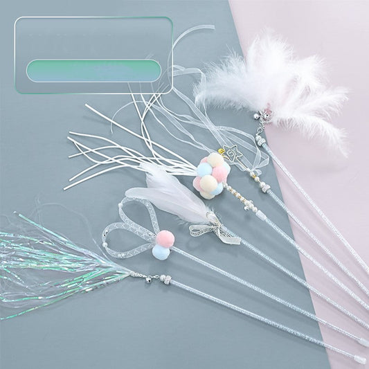 KFX-4194365 Colorful Self-Healing Cat Feather Stick Set for Interactive Play and Entertainment