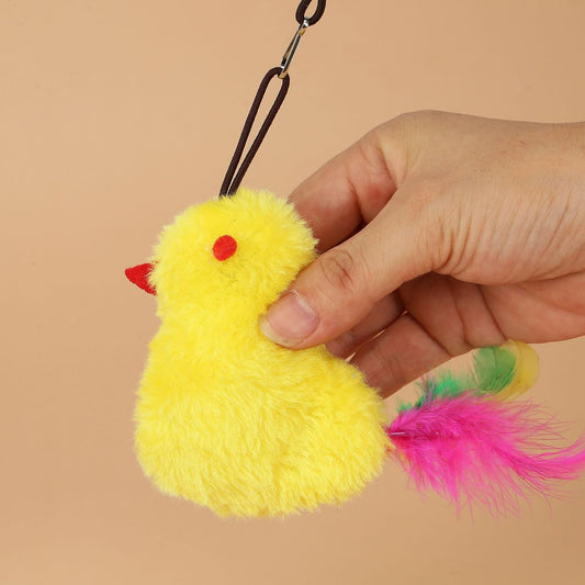 KFX-4196797 Interactive Cat Toy with Sound Response and Treat Dispenser - Automatic Swinging Teaser for Playful Cats