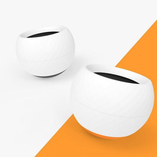 KFX-4205245 Pet Tumbler Bowl for Dogs and Cats - Slow Eating Design with Anti-Tipping Feature, Gray and Orange