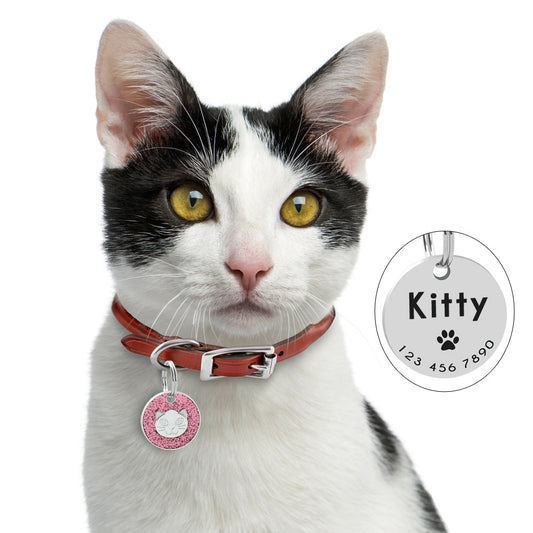KFX-4206909 Heart-Shaped Metal Keychain for Pet Cat Lovers - 25mm Pendant