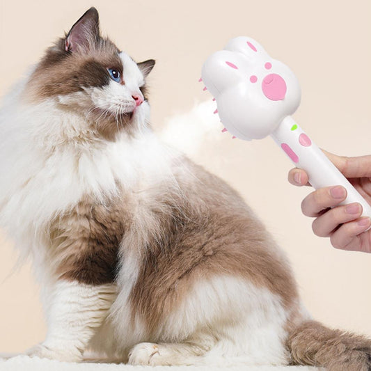 KFX-4208317 Rechargeable Cat Spray Comb with Hot Steam Technology for Effective Grooming and Shedding Control