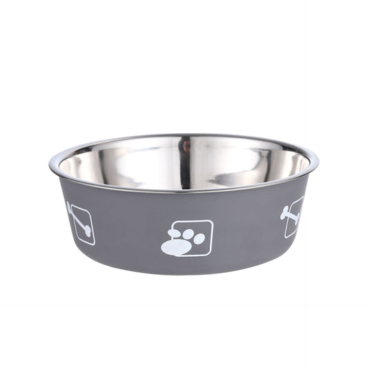 KFX-4238013 Stainless Steel Pet Food Bowl in Random Colors - Available in Multiple Sizes