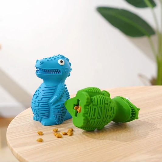 KFX-4238653 Leak-Proof Dinosaur Dog Toy in Various Colors for Long-Lasting Chewing Fun