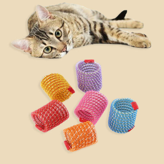 KFX-4241085 Interactive Spring Hose Toy for Cats - Random Color - 3.2x4cm, Plastic Fun