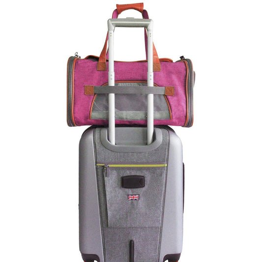 KFX-4245821 Large Capacity Waterproof Portable Pet Bag - 20-35L, Medium Soft Oxford Material, Available in Dark Gray, Light Gray, and Rose Red