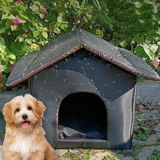 KFX-4253373 Weatherproof Outdoor Shelter for Stray Cats - Detachable Black Nest, Easy to Clean and Non-Slip Design