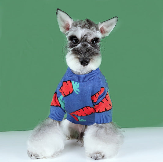 KFX-4274365 Schnauzer Teddy Winter Thick Wool Carrot Sweater for Dogs and Cats