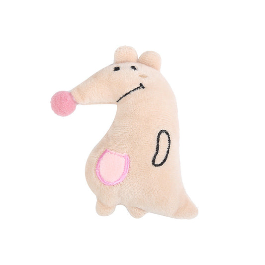 KFX-4303037 Plush Cat Toy with Catnip - Cute Bear, Kangaroo, Crocodile, and Mouse Designs