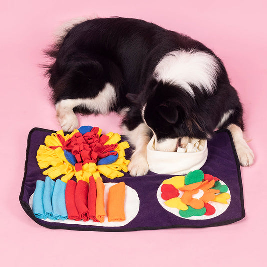 KFX-4310973 Interactive Snuffle Mat for Dogs - Durable Polar Fleece Foraging Mat for All Sizes, Machine Washable