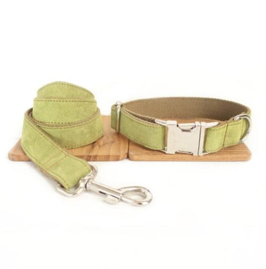 KFX-4314685 Soft Comfort Dog Collar in Green and Blue - Various Sizes Available