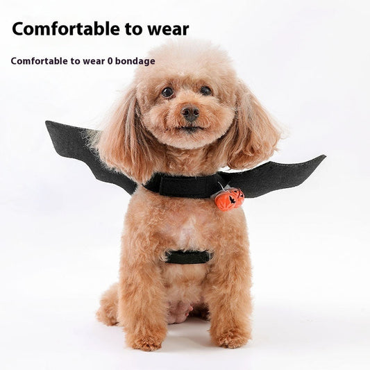 KFX-4319037 Halloween Black Wings Felt Pet Costume and Accessory Set