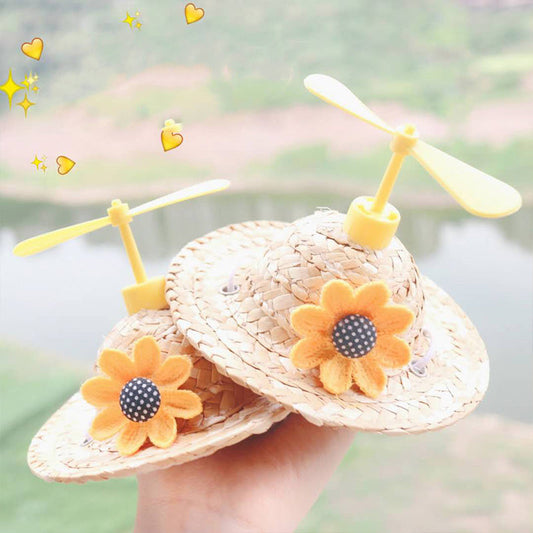 KFX-4319677 Bamboo Dragonfly Pet Hats for Small and Medium Dogs and Cats - Various Floral Designs