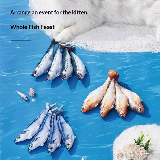 KFX-4321469 Gravity Jumping Fish Cat Toy - Interactive Swaying Simulation in Multiple Colors