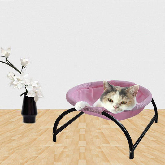 KFX-4322237 Washable Cat and Dog Hammock Nest - Comfortable and Breathable Pet Bed in Pink, Gray, and White