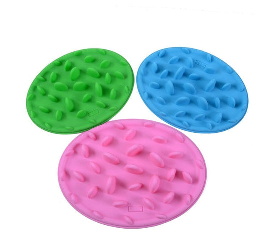 KFX-4348477 Silica Gel Dog Licking Plate Mold - 15x15cm, Easy to Clean and Maintain
