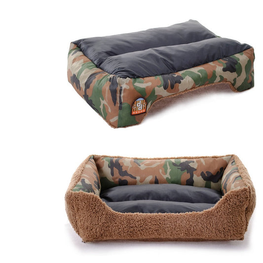 KFX-4368957 Military Style Camouflage Pet Kennel - Waterproof Oxford with 3D PPCotton Fill - Available in S, M, L Sizes