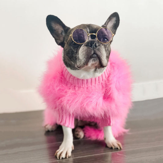 KFX-4372669 Cozy Solid Color Wool Dog Sweater in Pink, Light Blue, and Light Purple