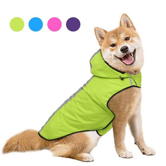KFX-4393533 Waterproof Pet Raincoat for Easy Wear - Available in Multiple Colors and Sizes