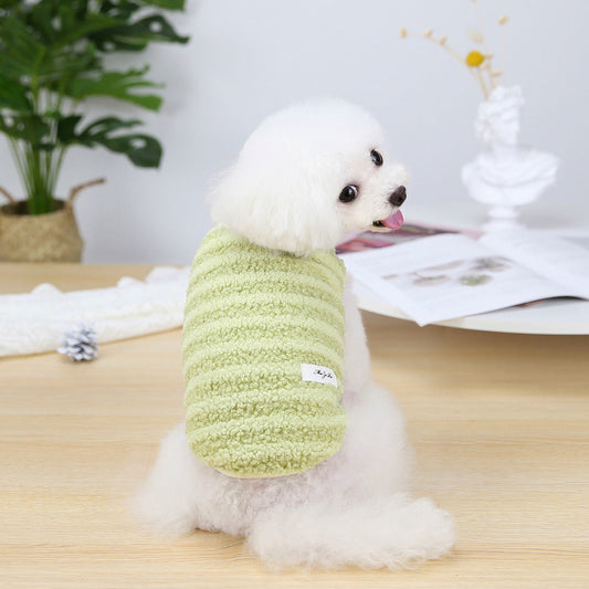 KFX-4400061 Cozy Cotton Fleece Vest for Dogs - Available in Pink, Yellow, Orange, Sizes S to XXL