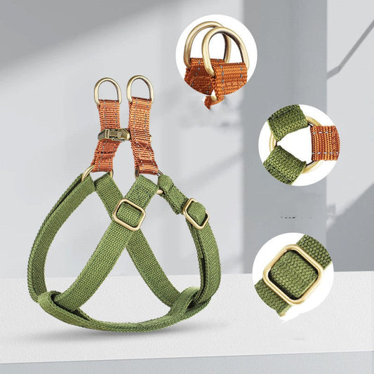 KFX-4412477 Adjustable Anti-Loss Vest Style Dog Leash - Cotton & Nylon, Multiple Colors
