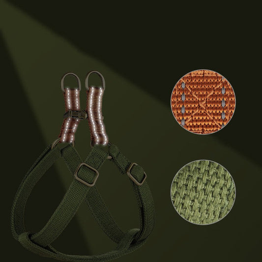 KFX-4412477 Adjustable Anti-Loss Vest Style Dog Leash - Cotton & Nylon, Multiple Colors