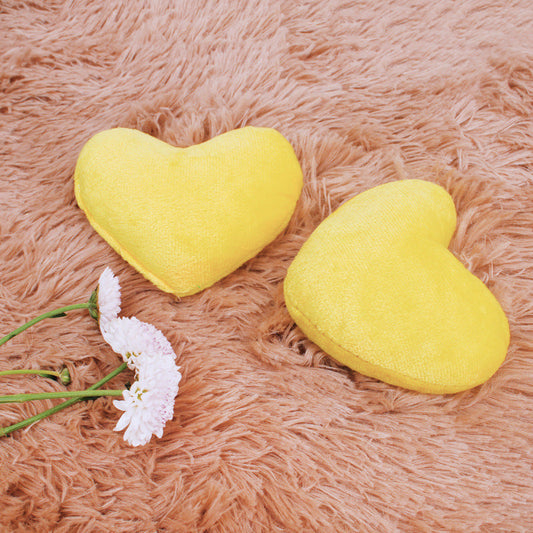 KFX-4414013 Plush Yellow Dog Chew Toy for Biting and Teething Relief