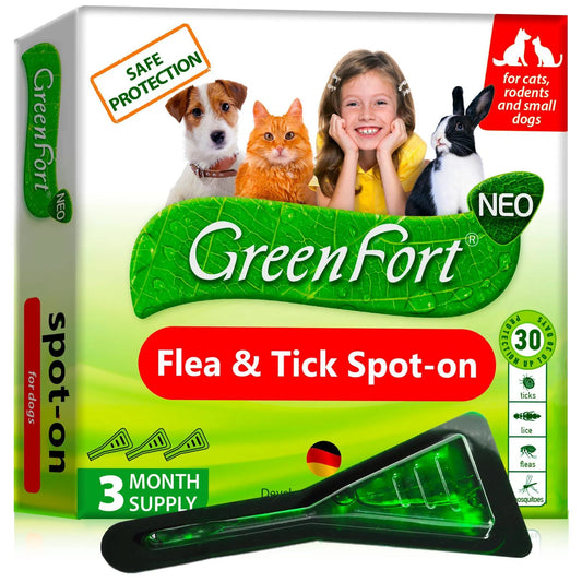 KFX-4419005 Natural Flea and Tick Prevention for Dogs, Cats, and Rabbits – Safe Topical Treatment with Essential Oils