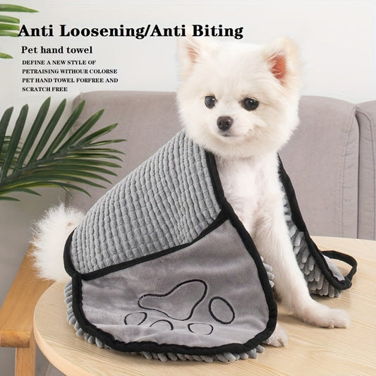 KFX-4426173 Super Absorbent Microfiber Dog Towel with Hand Pockets – Quick Drying, Machine Washable, Perfect for Medium to Large Pets