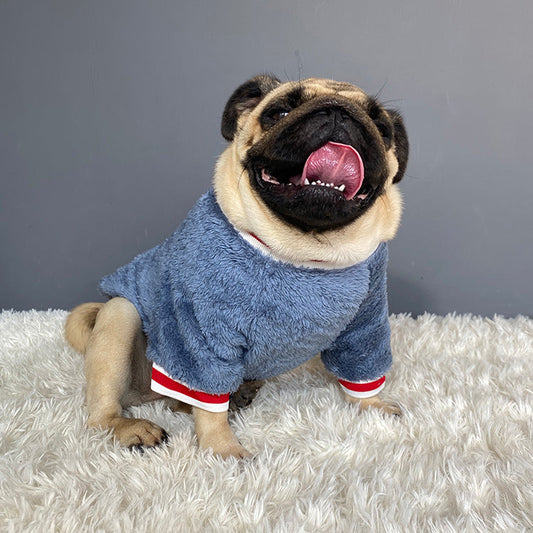 KFX-4429757 Casual Cotton Pet Sweater in Blue for Dogs - Various Sizes Available
