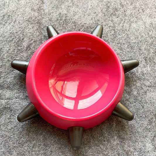 KFX-4446141 Creative Simple Pet Oblique Rivet Food Bowl - 500ML Capacity in Various Color Combinations